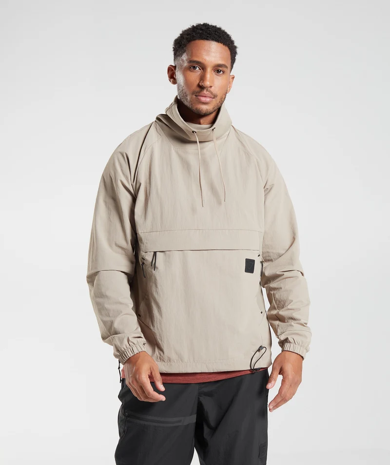 Gymshark Retake Anorak - Cement Brown