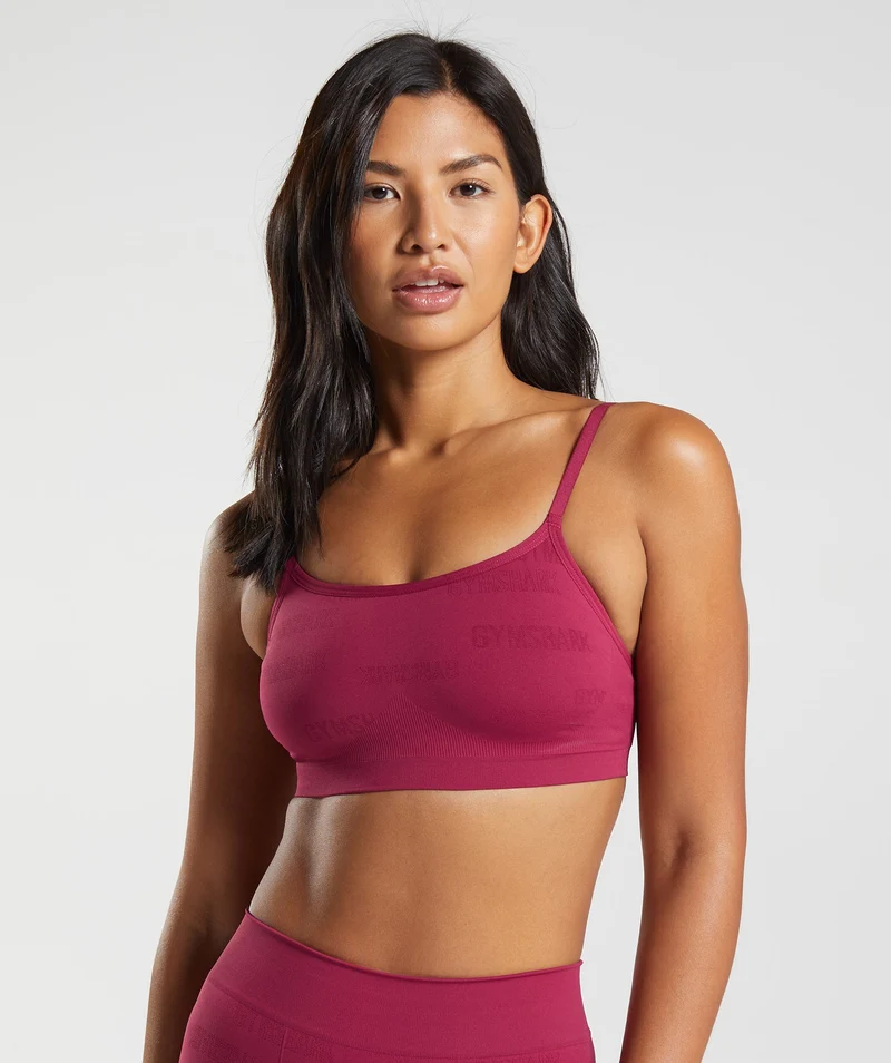 Gymshark Seamless Jacquard Bralette - Currant Pink
