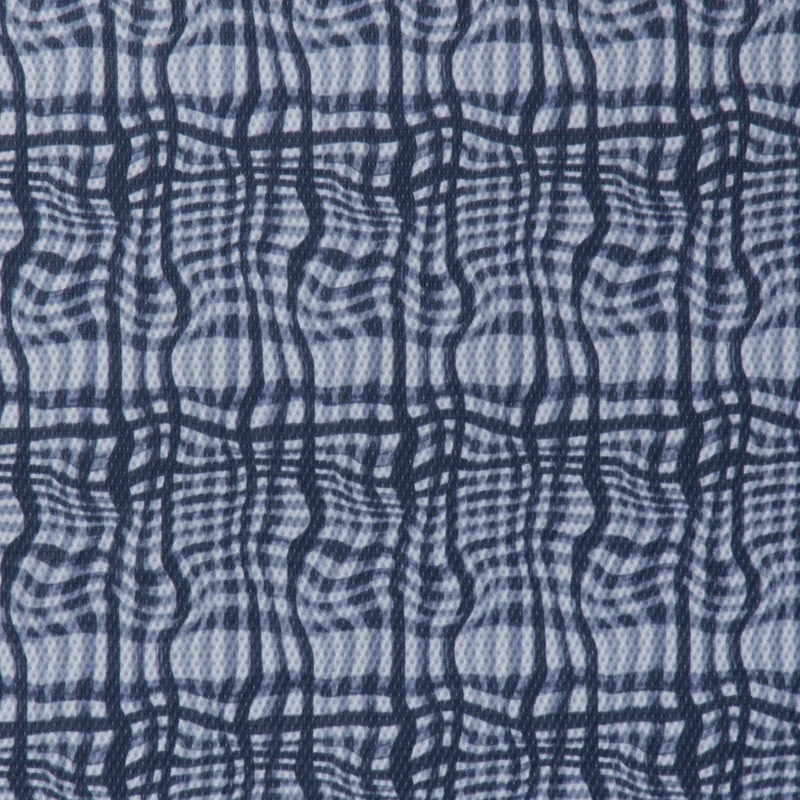 Coach Wavy Gingham Plaid Neoprene - Navy/White