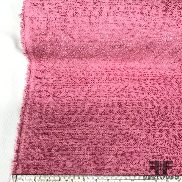 Textured Italian Wool Suiting - Pink