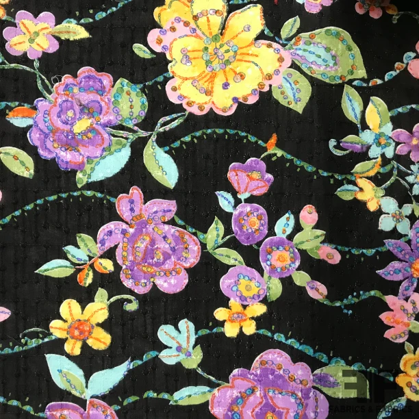 Floral Embroidered Cotton - Multicolor