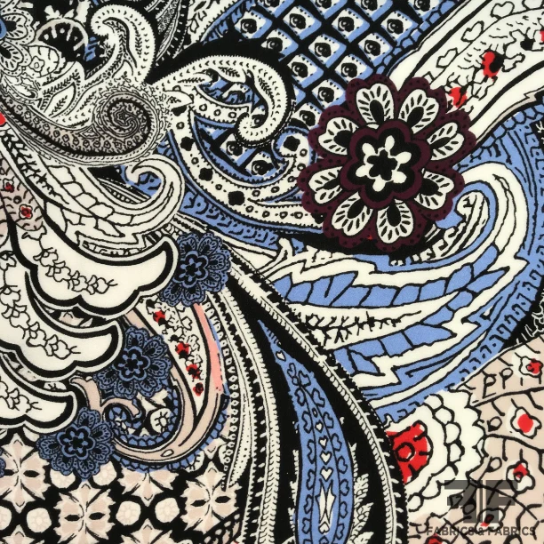 Paisley Printed Silk Georgette - Multicolor