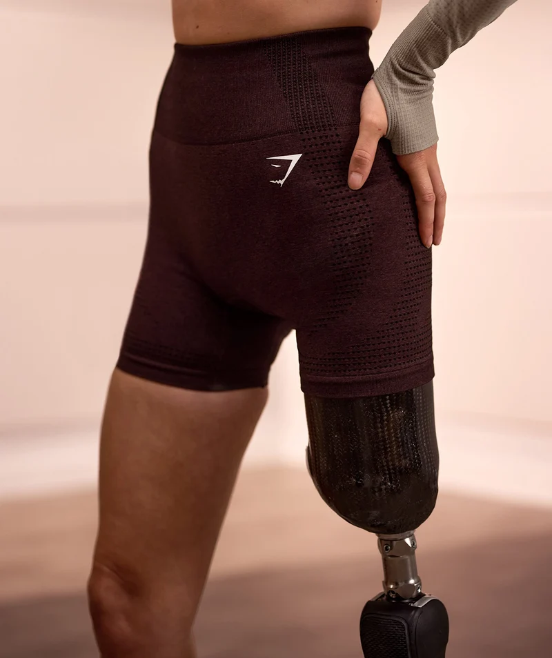 Gymshark Vital Seamless Shorts - Cherry Brown Marl