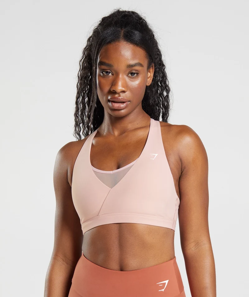 Gymshark Crossover Sports Bra - Scandi Pink