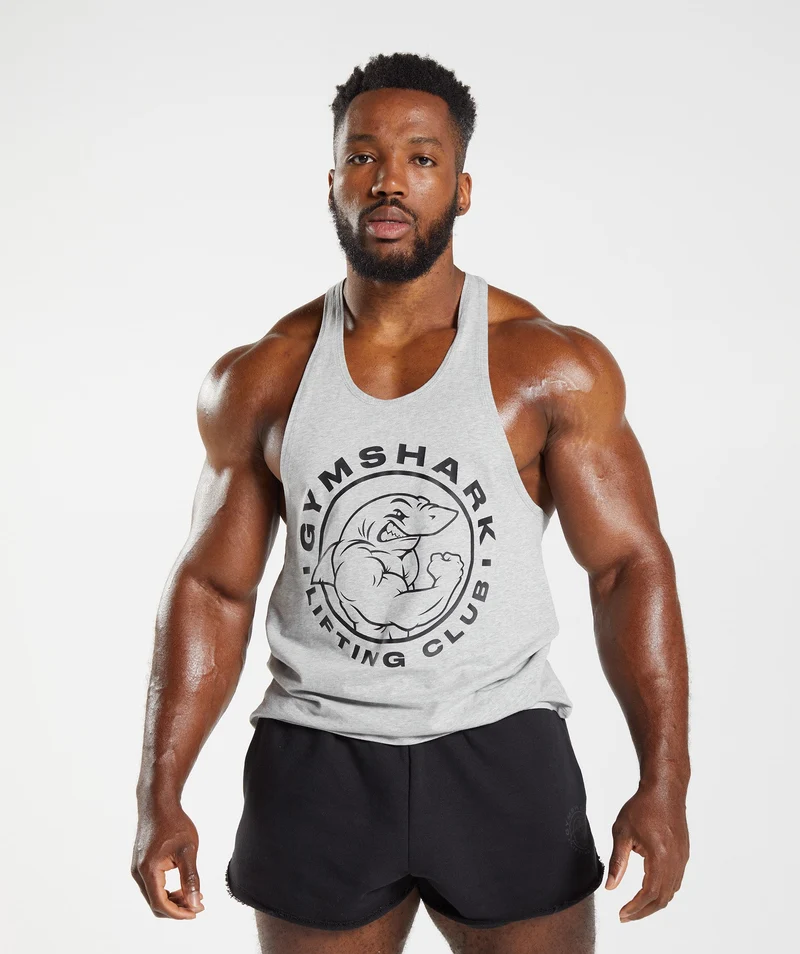 Gymshark Legacy Stringer - Light Grey Marl