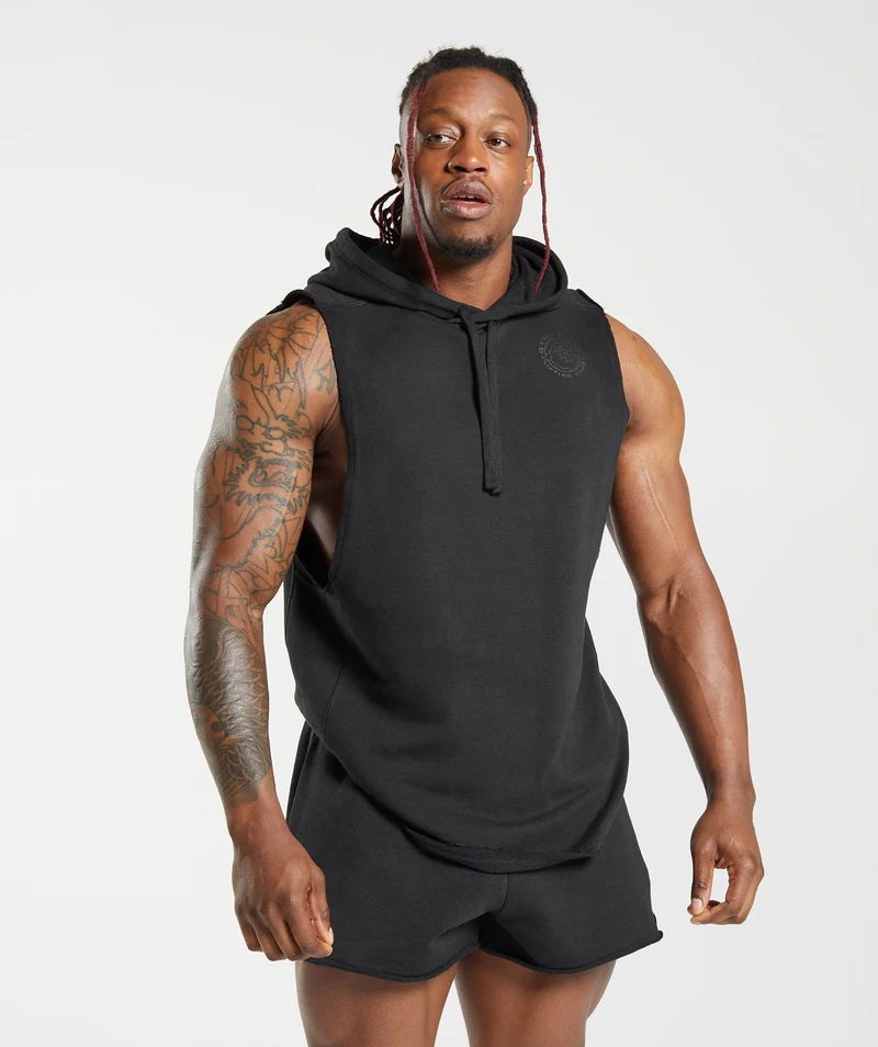 Gymshark Legacy Drop Arm Hoodie - Black