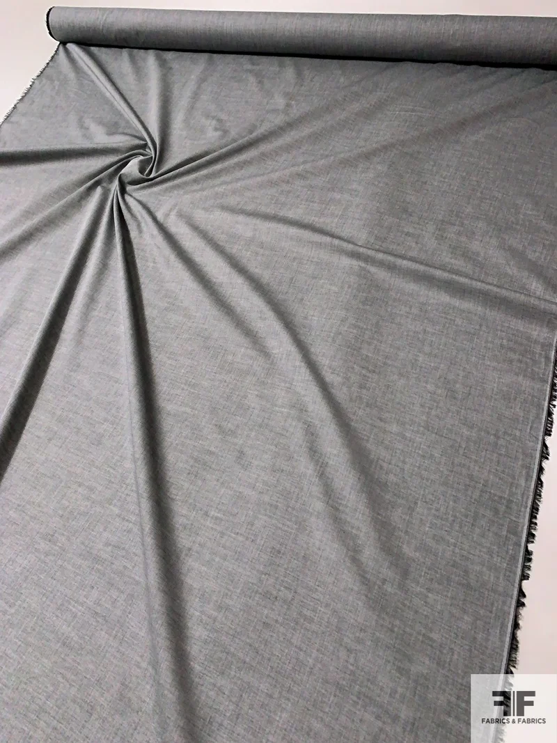 Basic Fine Cotton Shirting - Dark Grey