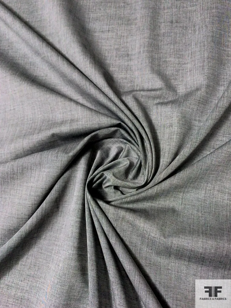 Basic Fine Cotton Shirting - Dark Grey