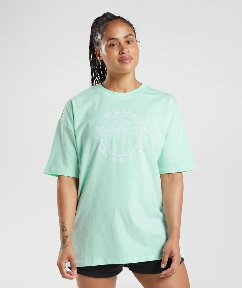 Gymshark Legacy Oversized T-Shirt - Turbo Blue