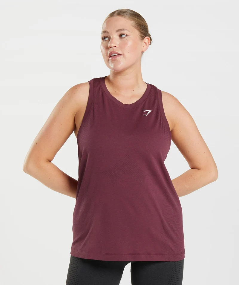 Gymshark Vital Light Tank - Baked Maroon Marl