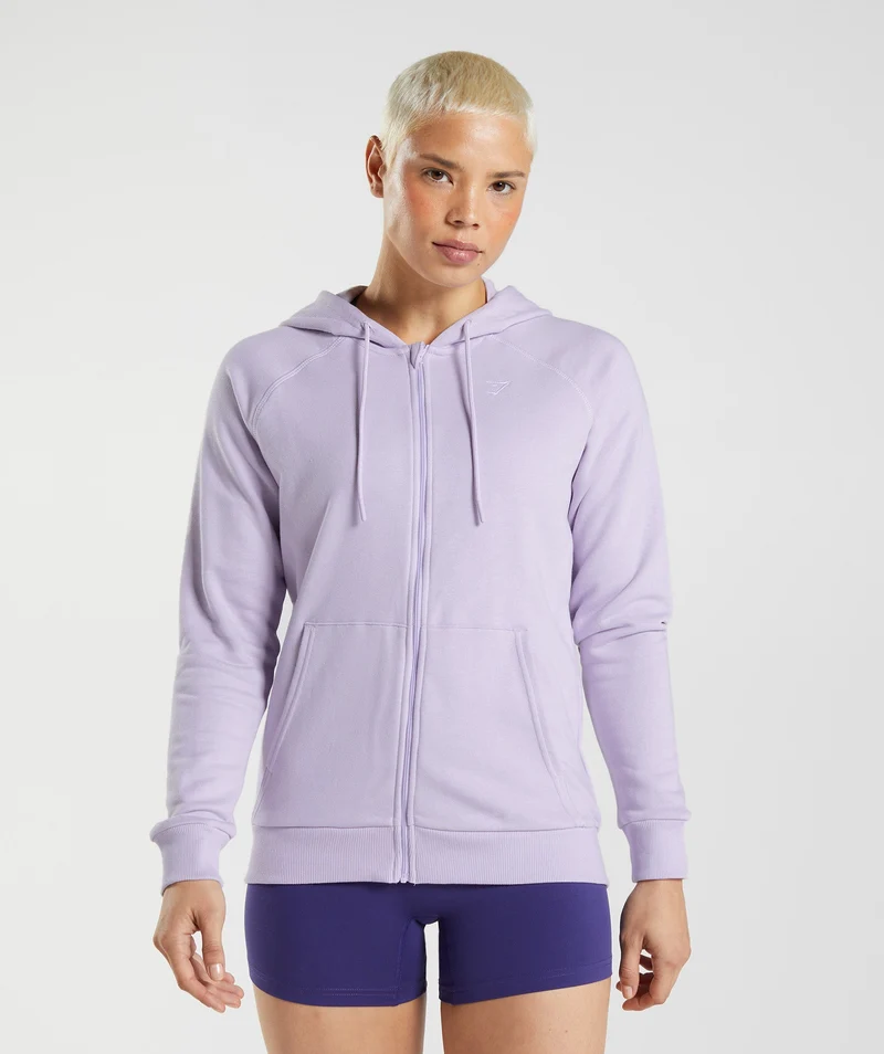 Gymshark Training Zip Hoodie - Soft Lilac