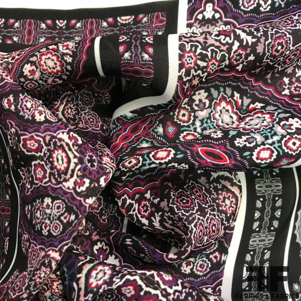 Paisley Printed Silk Georgette - Multicolor