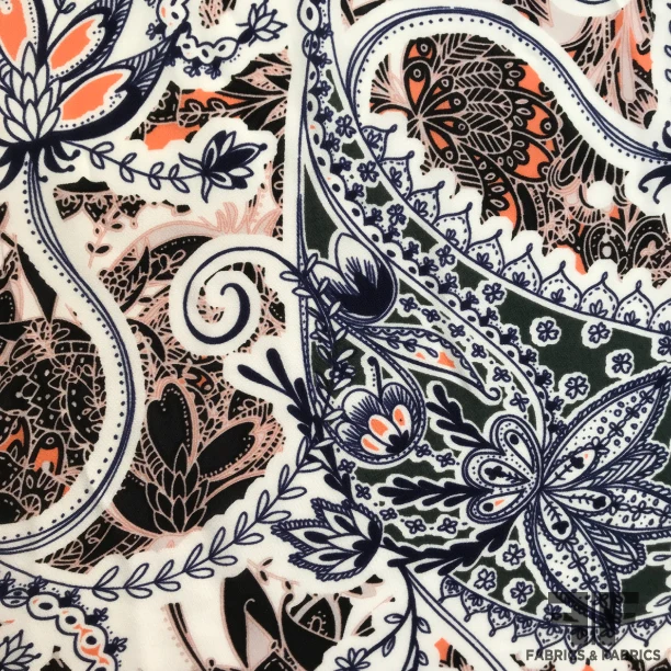 Paisley Printed Silk Georgette - Multicolor