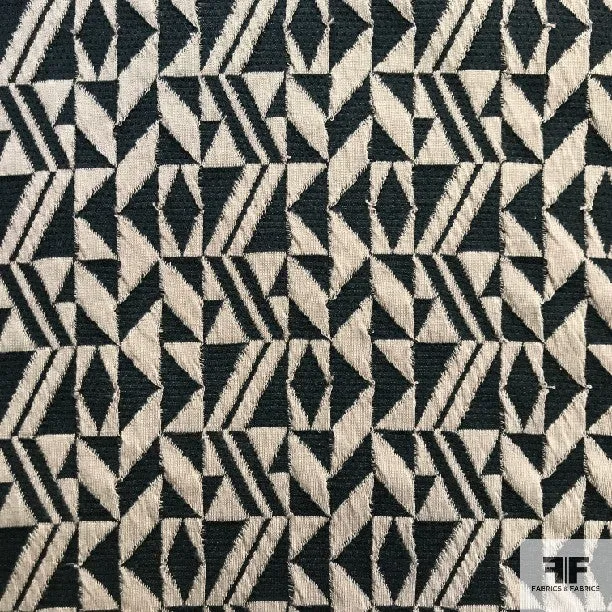 Geometric Novelty Poly Blend Knit - Black/Brown