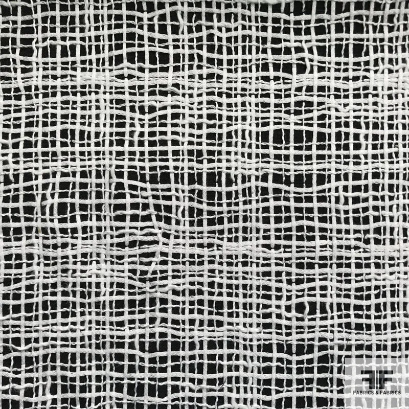 Textured Woven Novelty - Black/White
