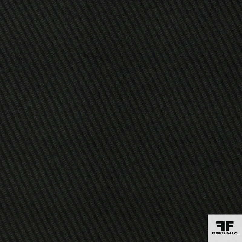 Striped Wool Coating - Green/Black