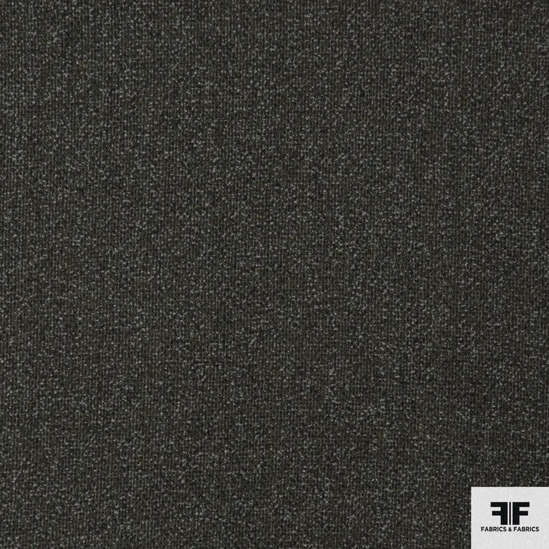 Wool Blend Tweed - Green/Brown/White