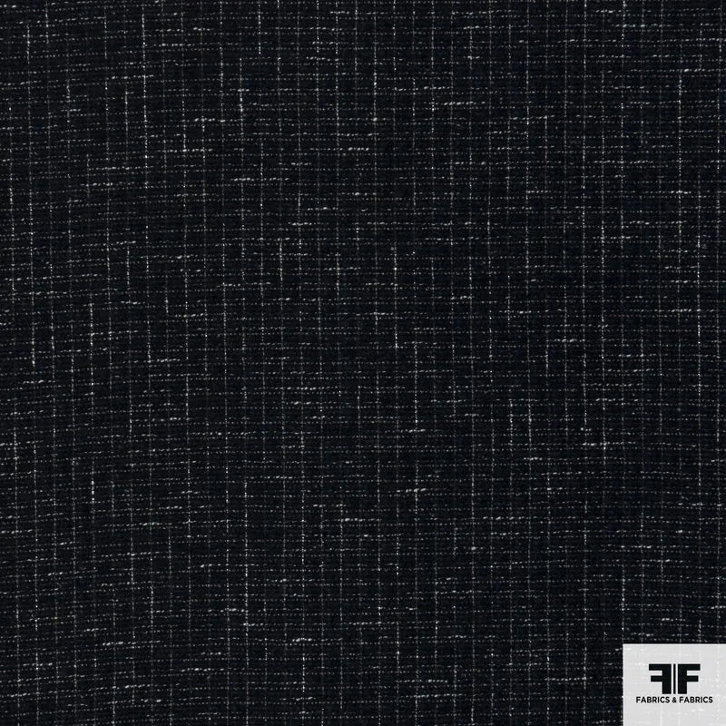 Plaid Wool Tweed - Black