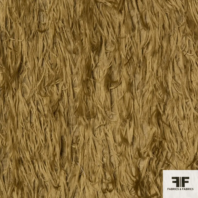 Feathery Novelty Silk Blend - Camel