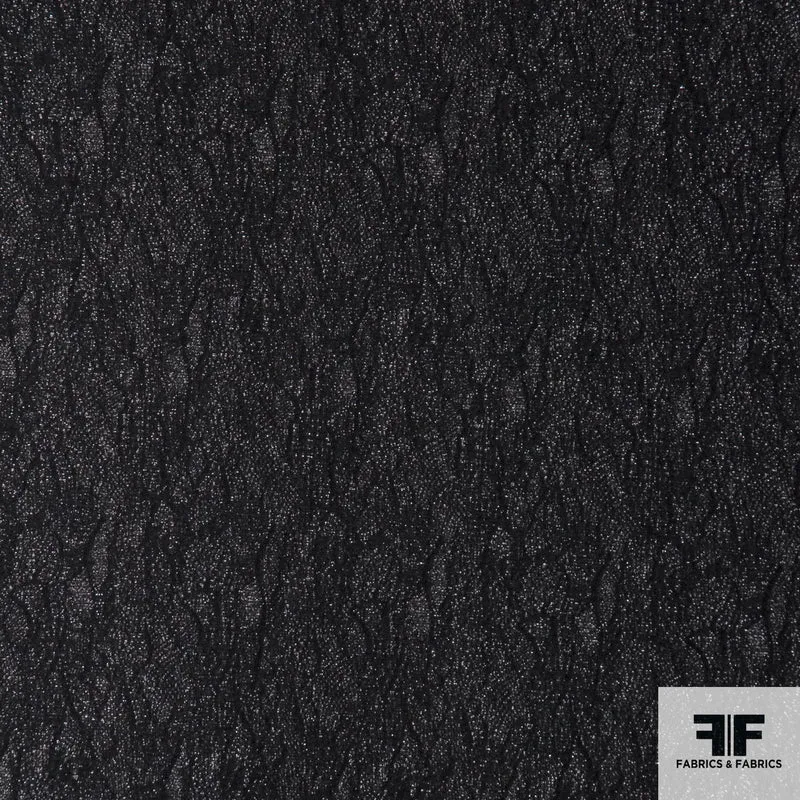 Novelty Metallic Brocade - Black