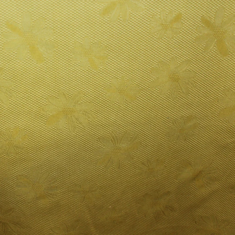 Daisy Blossom Woven Cotton Pique - Olive Green