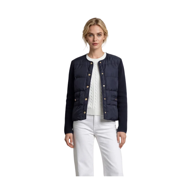 Nova down knitted jacket - NAVY