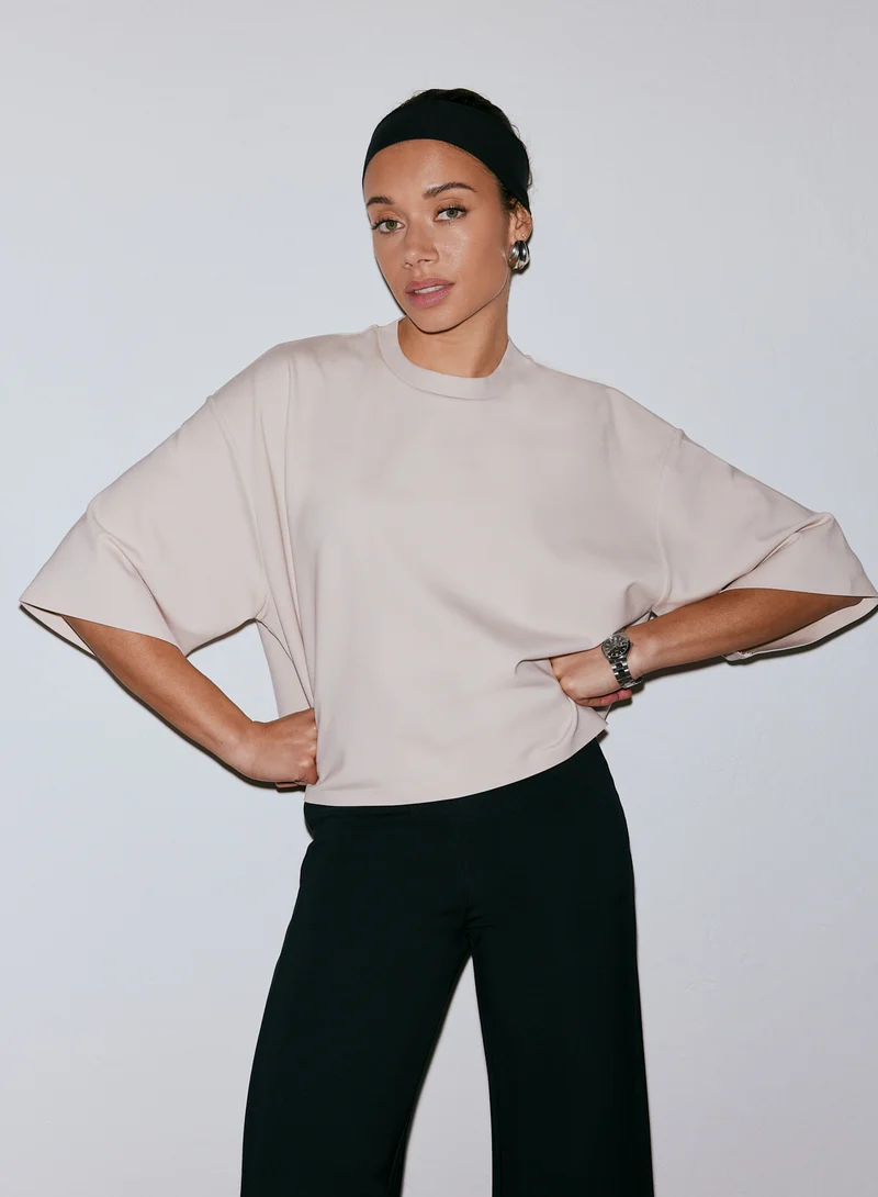 Sand Luxe Boxy Short Sleeve