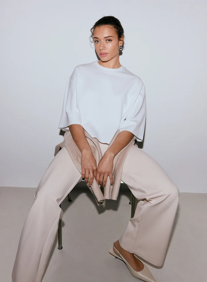 White Luxe Boxy Short Sleeve