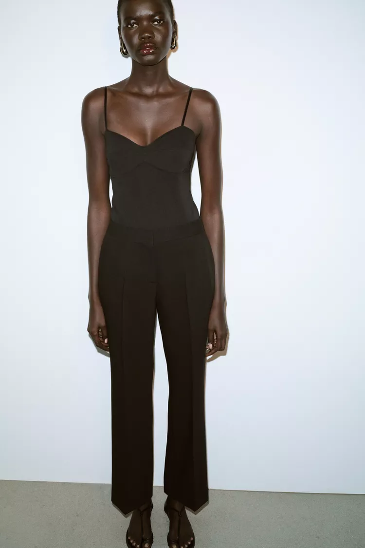 High-Waist Straight Leg Pants