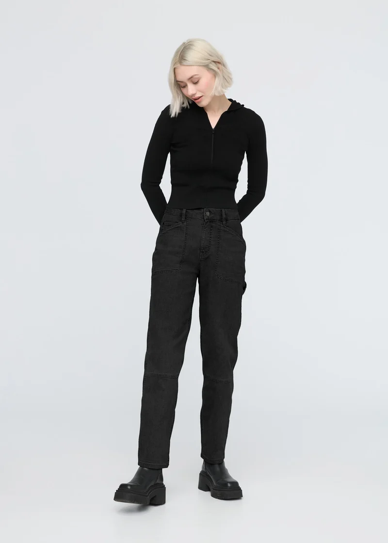 Stretch Canvas Utility Pant - Black