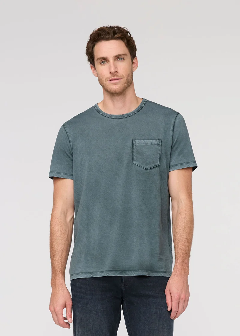 PurePima Pocket Tee - Washed Blue Spruce