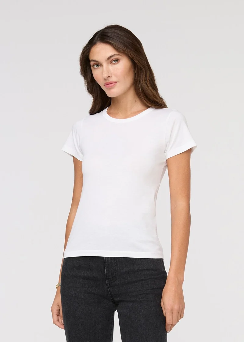 PurePima Slim Crew - White