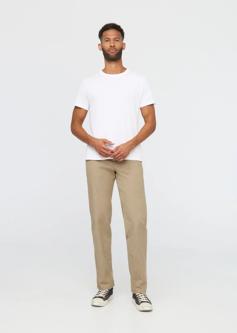 Stretch Canvas Relaxed Straight Chino - Tan