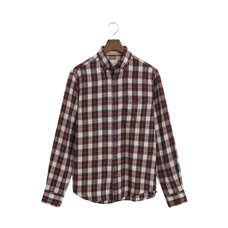 Windblown Flannel Check Shirt - Modern Rust