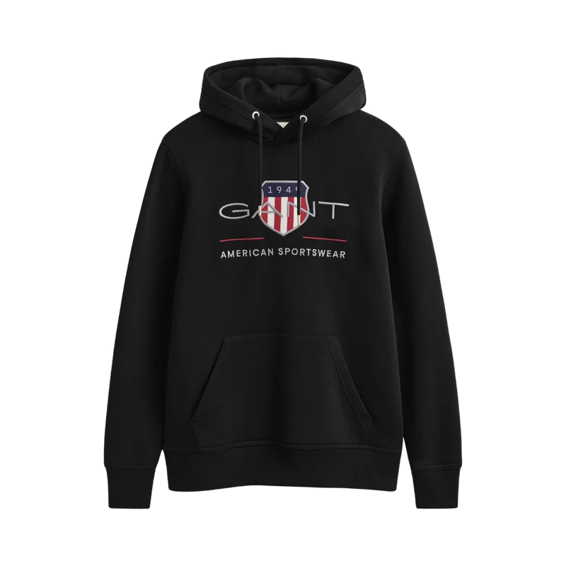 Archive Shield Hoodie - Black
