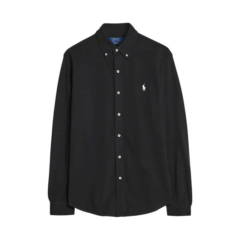 Featherweight Mesh Oxford Shirt - Polo Black