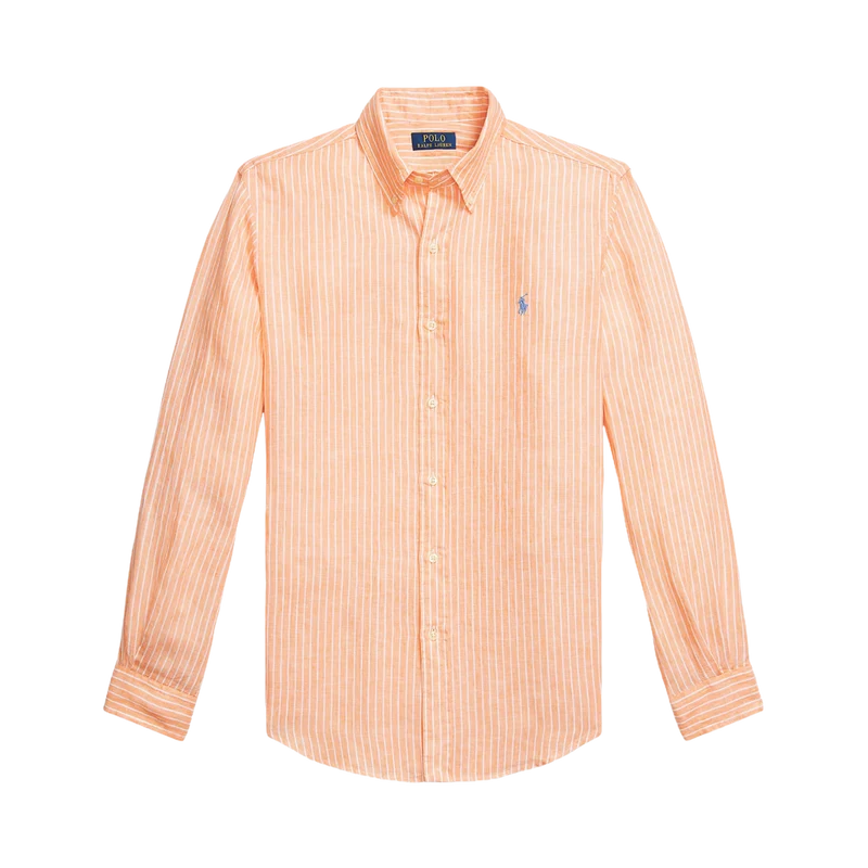 Long Sleeve Sport Shirt - Poppy/White