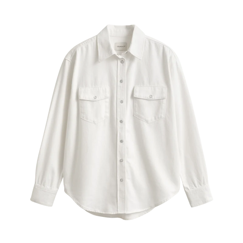 Rel Pocket Denim LS Shirt - Eggshell