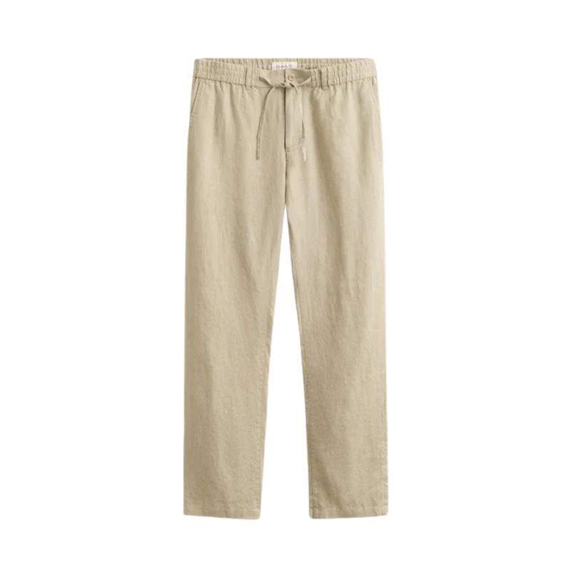 Reg Linen DS Pants - Oat Beige