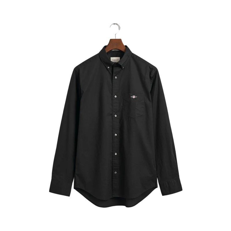 REG POPLIN SHIRT - Black