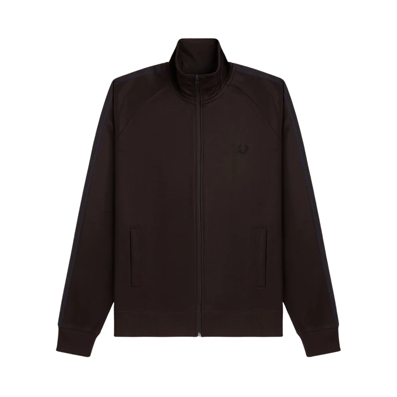 Contrast Tape Track Jacket - Rich Brown