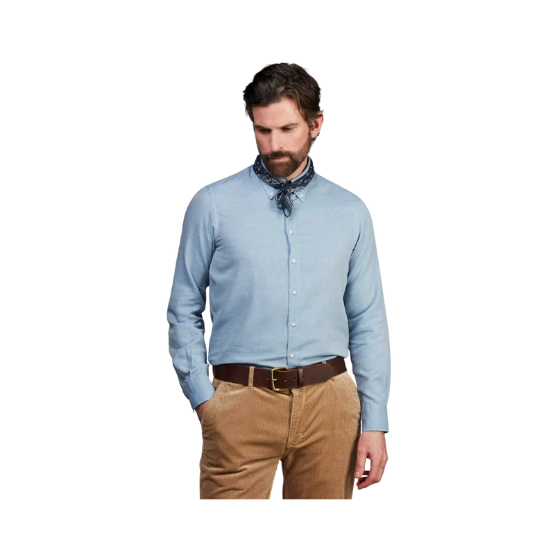 Solid Flanel Shirt - Blue