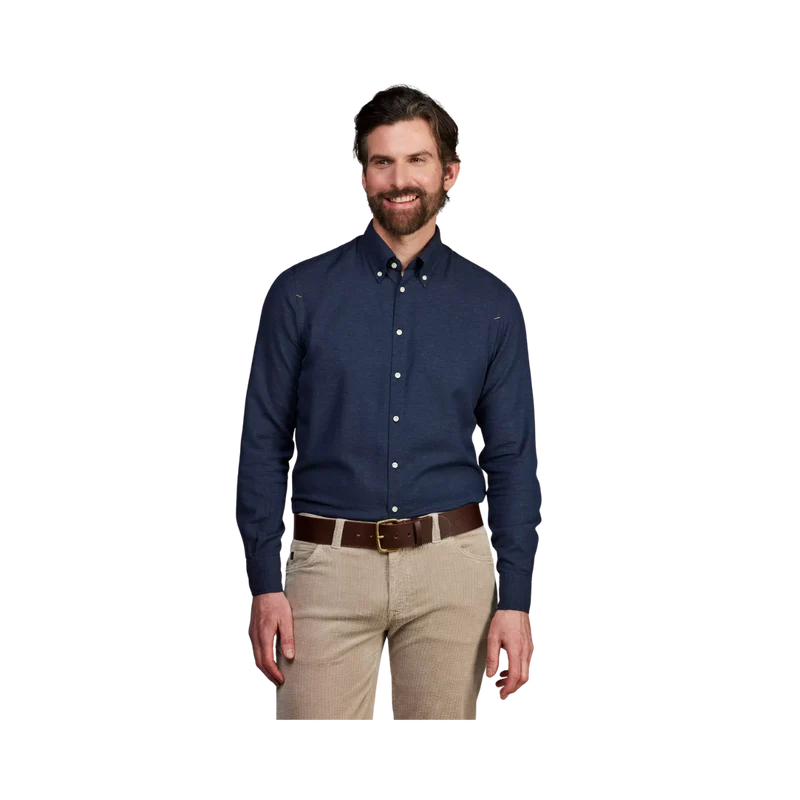 Solid Flanel Shirt - Dark Blue