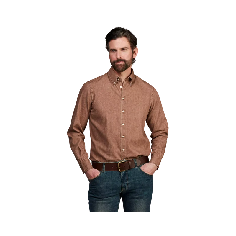 Zac Clrd Twill Denim Shirt - Rustic Brown