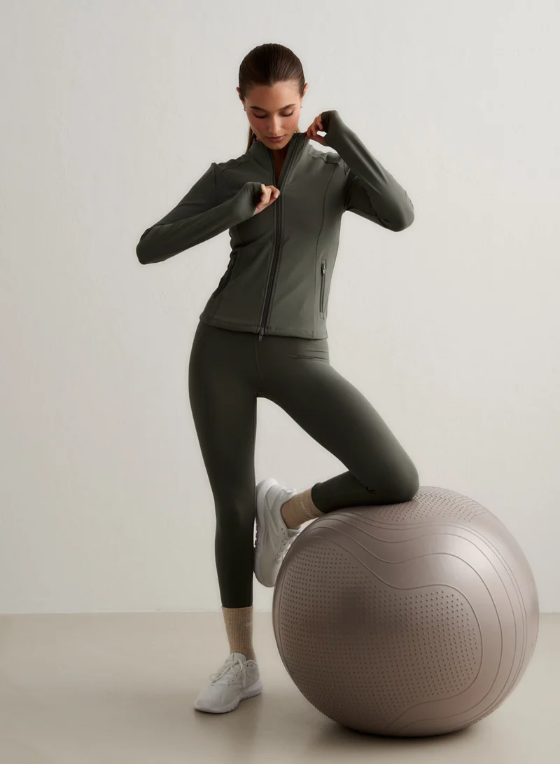 Ivy Sense Tights & Zip Jacket Set