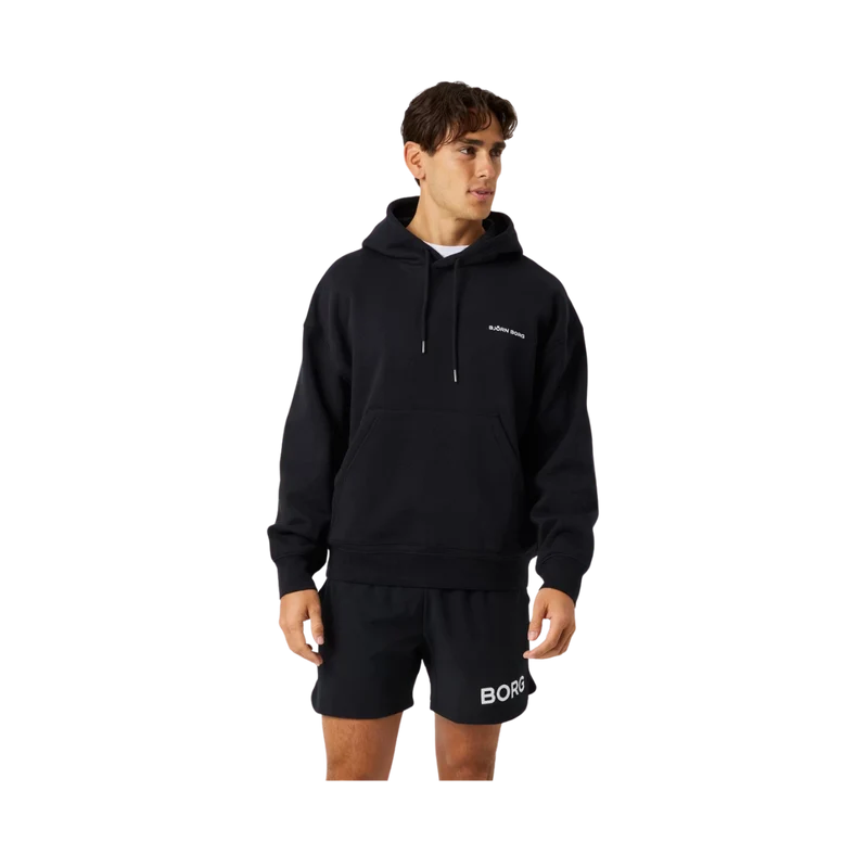 Borg Oversized Hoodie - Black Beauty