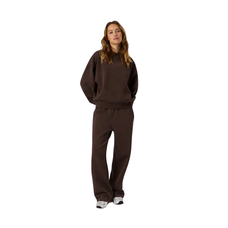 Studio Oversized Straight Sweatpants - Coffee Bean