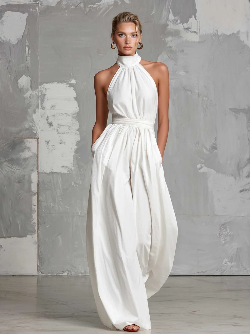 Bohemian Style Backless Jumpsuit