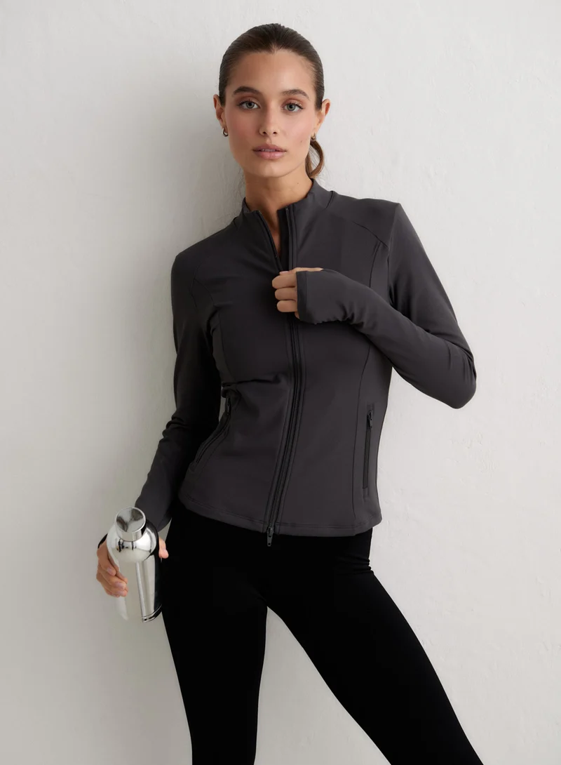 Shadow Grey Sense Zip Jacket