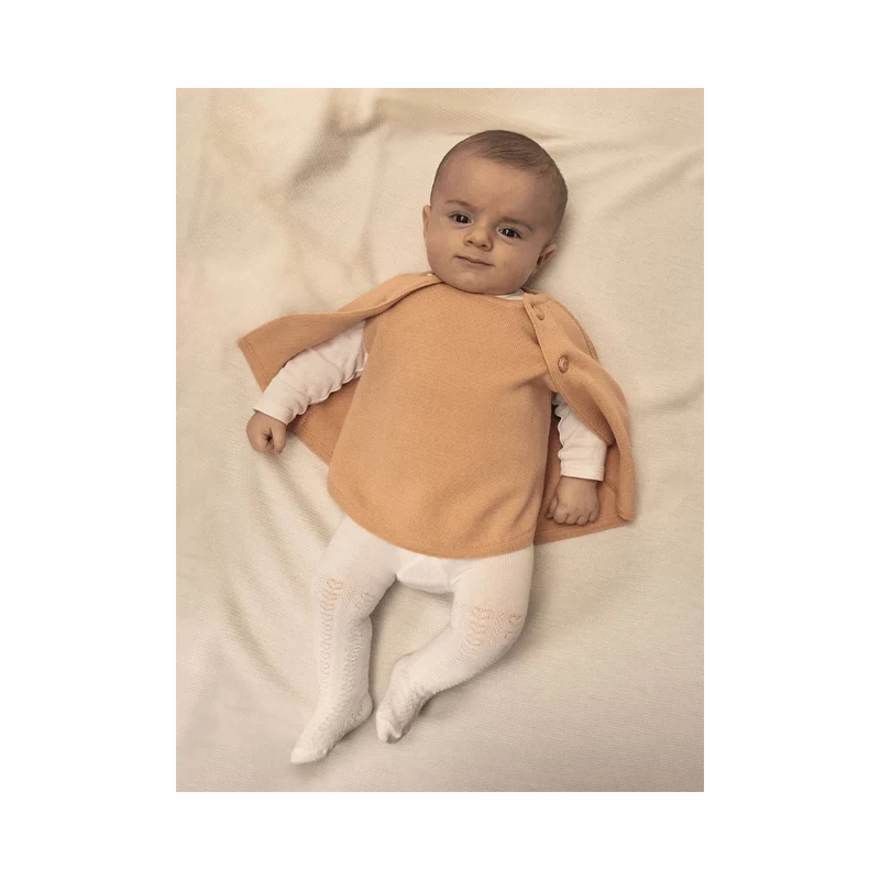 Ines Poncho Knitted - Orange